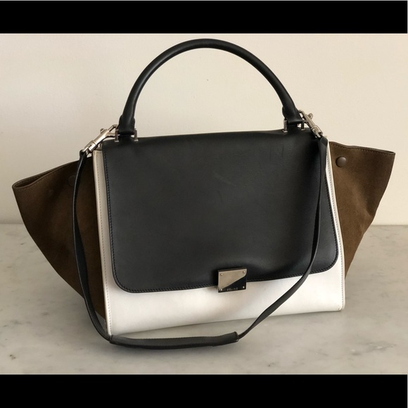 Celine Handbags - Celine Tricolor Trapeze Handbag Leather Medium